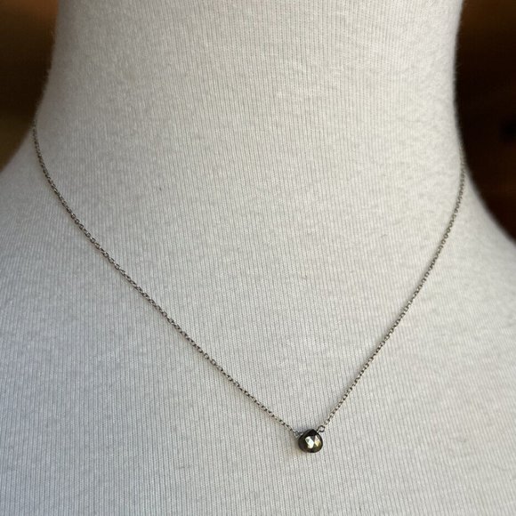 New Authentic Chan Luu Pyrite Teardrop Pendant Necklace - Picture 2 of 4